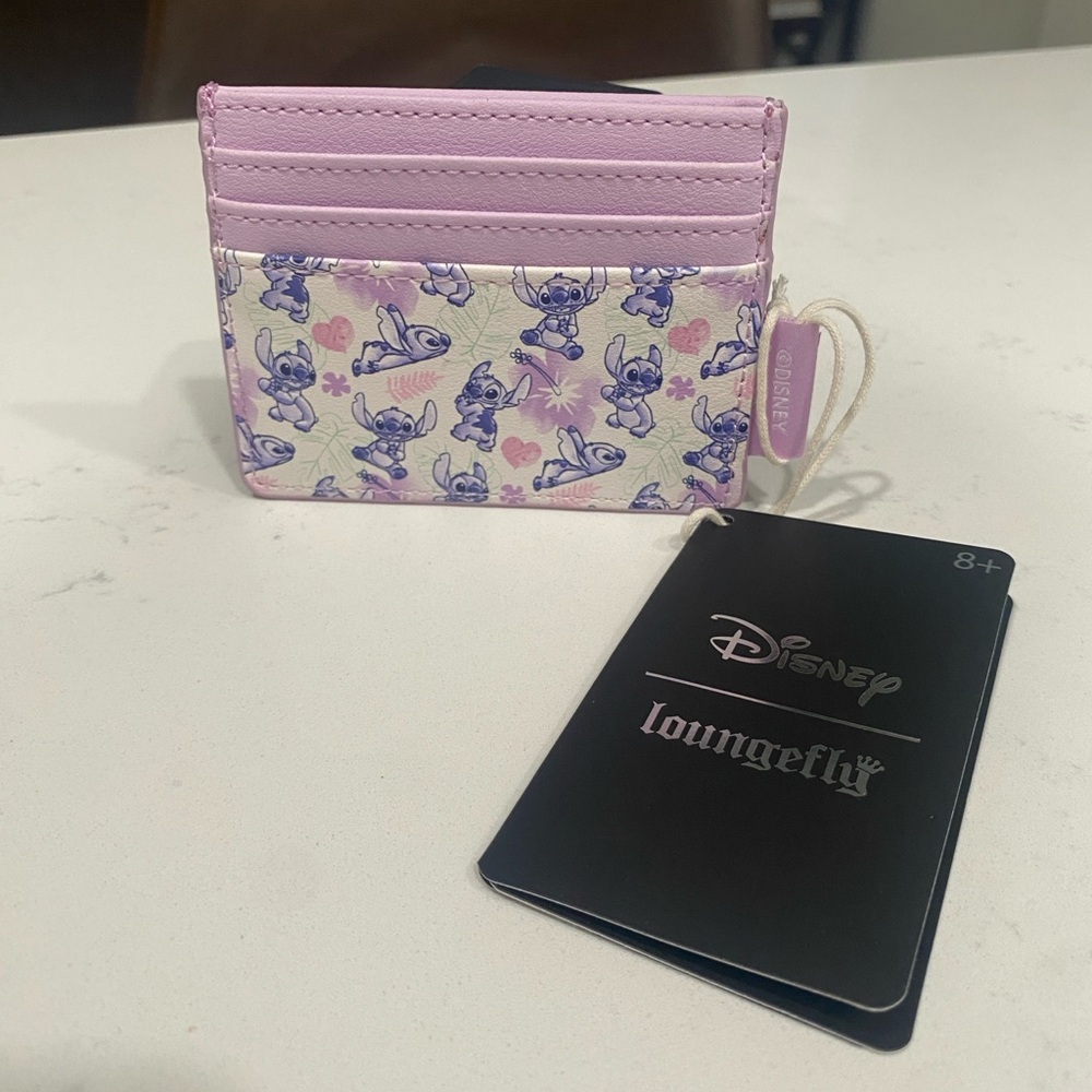 Disney Loungefly Stitch Card Holder in Purple and Pink